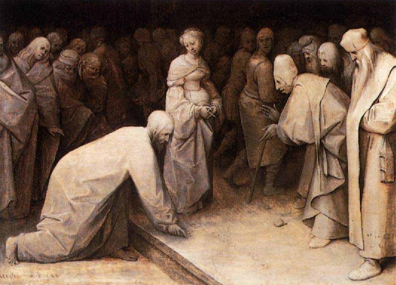 Pieter Bruegel the Elder Christ and the Woman Taken in Adultery